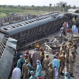 Au moins un millier de personnes se trouvaient à bord de l'Hazara Express quand il a déraillé.
